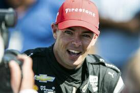 Scott McLaughlin has led a Team Penske one-two finish at IndyCar's race in Alabama. (AP PHOTO)
