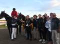 Seaton Grima with his family after winning the $60,000 Merino Cup. Pictures by Burney Wong. 