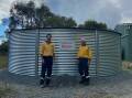 Gundary bushfire brigade captain, James Cheetham and president, Robert Favaloro with the new tank. Picture supplied