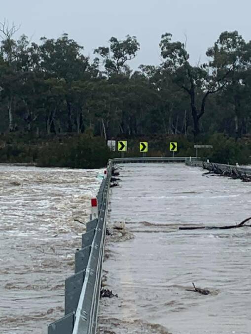 Flooded: The Shoalhaven river crossing at Oallen Ford. Photo: Micheal Still. 