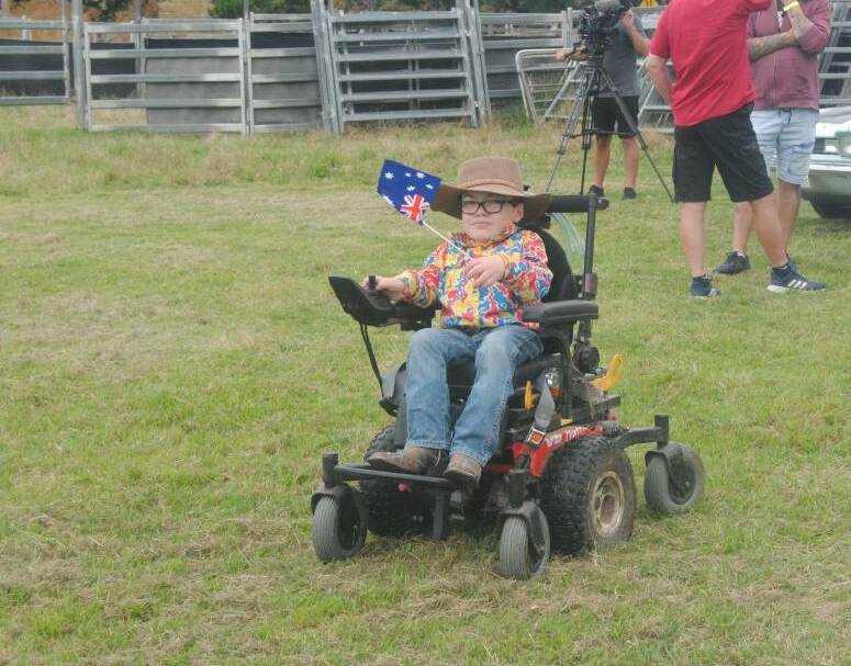 Beau Cosgrove was the face of Australia Day in Taralga. Picture: Burney Wong. 