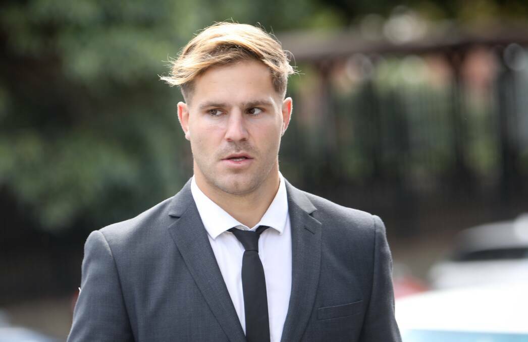 Jack de Belin leaving Wollongong courthouse during his trial in 2020. Picture by ACM