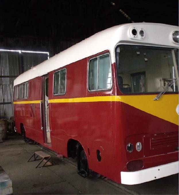 The FP7 Pay Bus now resides at the Goulburn Rail Heritage Centre. Picture by Terence Carpenter.
