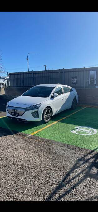 An EV ready to be charged at the new stations at Goulburn Workers Club. Picture by Goulburn Workers Club.