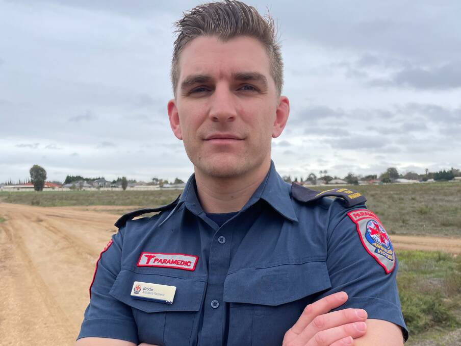 Mildura paramedic Brodie Thomas has been physically assaulted and spat on while working. Picture supplied