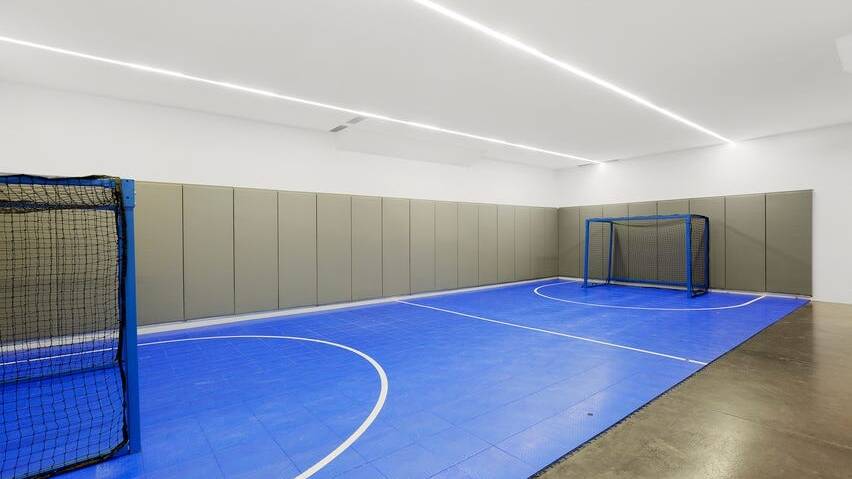 An Earlwood home was built with an indoor soccer pitch. Picture supplied