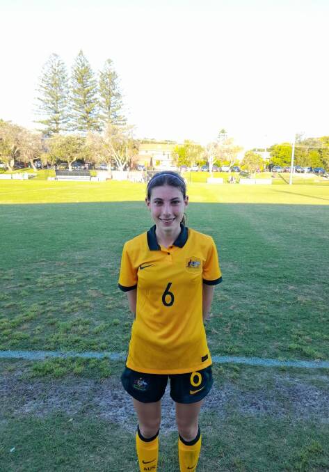 Lillian Skelley pictured in her Australia Matildas kit. Supplied picture