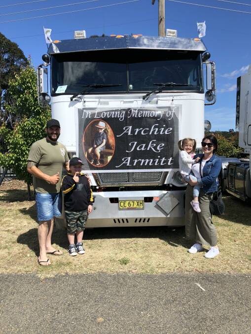 Felicity Apps with her family participating in a previous Convoy for Kids. Picture supplied