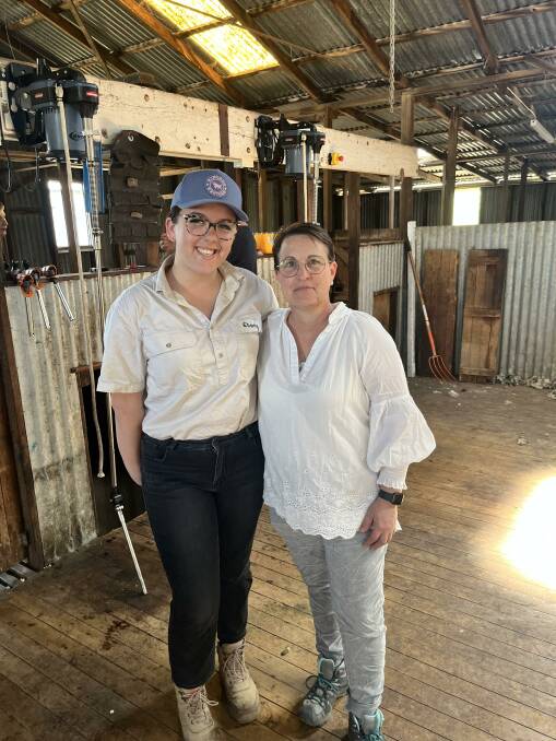 Jo Marshall with a student at the Australian Agricultural Centre in Crookwell. Picture supplied