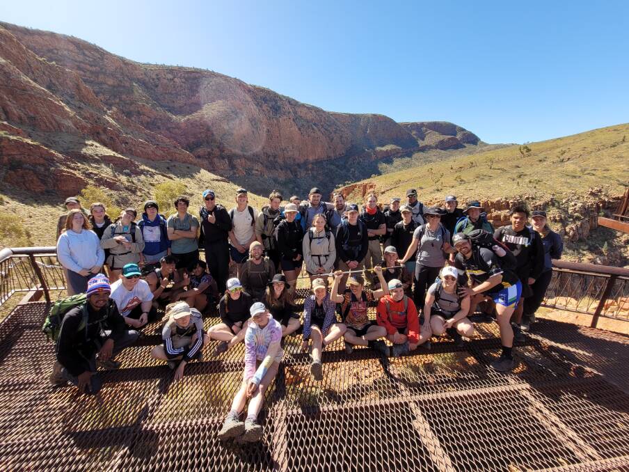 A group shot along the Larapinta Trail trek. Picture supplied