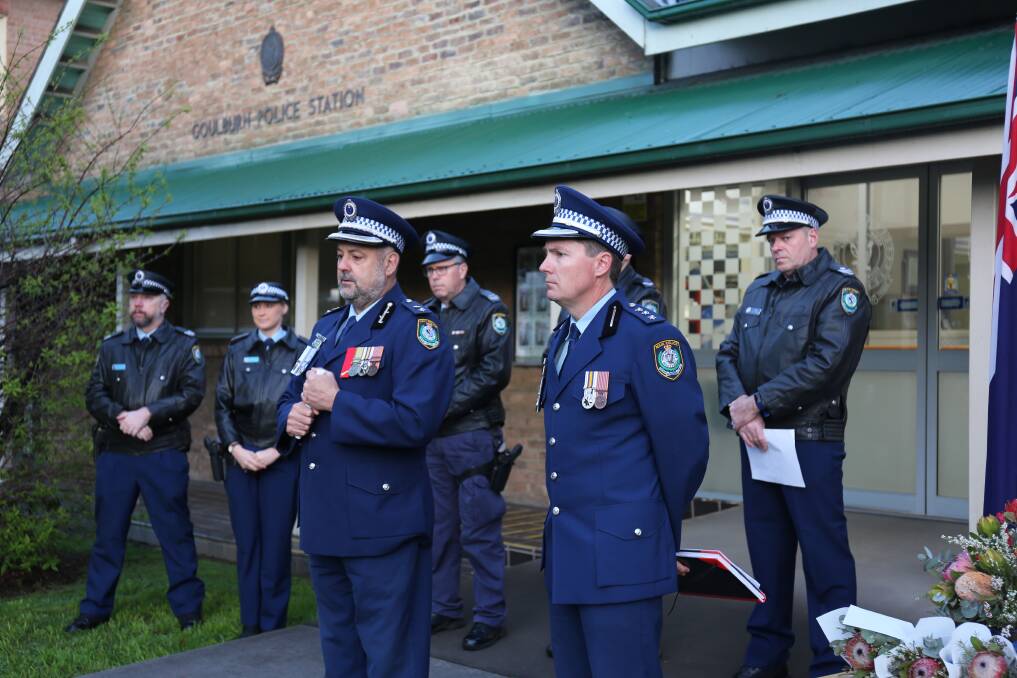 Superintendent Paul Condon opening the service with Inspector Matt Hinton. Picture by Sophie Bennett