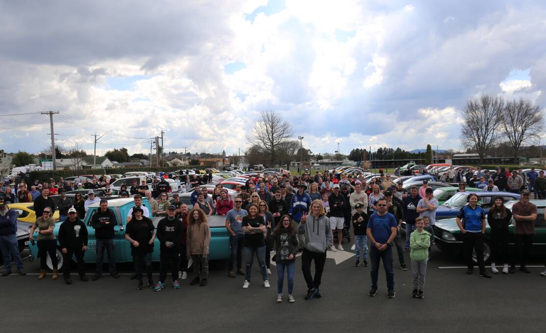Hundreds gathered at the Goulburn Showgrounds to show support for Wakefield Park in late August 2022. Picture by Sophie Bennett