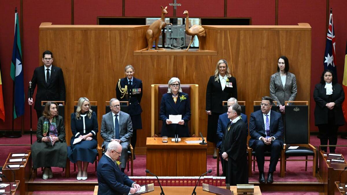 Sam Mostyn was made governor-general following the prime minister's recommendation to King Charles. (Lukas Coch/AAP PHOTOS)