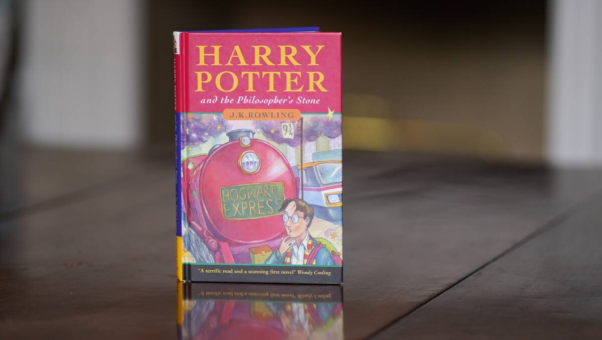 The pristine first edition hardback of JK Rowling's Harry Potter and the Philosopher's Stone, one of only 500 produced in the first print run in 1997. Picture by Jacob King/PA Wire