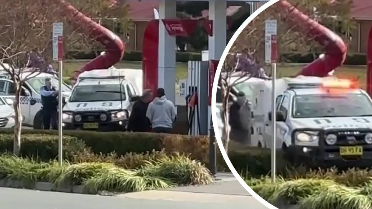 A NSW Police caged truck was allegedly stolen by a teenager. A screenshot of the video