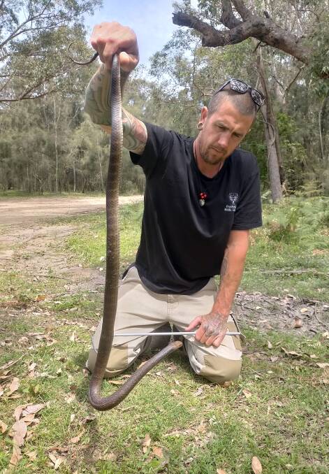 Eurobodalla snake catcher Brendan Smith has worked with snakes for 20 years. Picture supplied