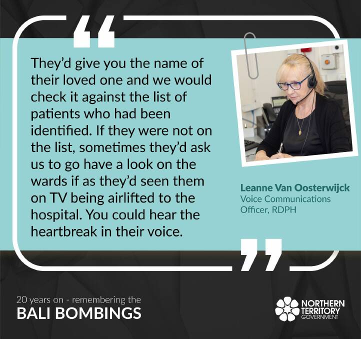 'You move on, but you never forget', healthcare workers remember Bali Bombing