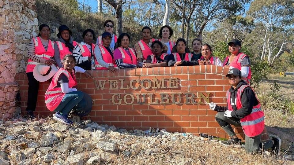 15 refugee women of Tamil and Iranian backgrounds complete a Refugee Women Walk from Sydney to Parliament House in Canberra. Picture supplied.