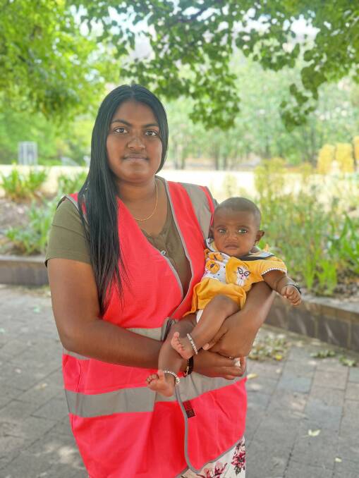 Kavya Susinthiran with her infant daughter who was born on a two week visa that has now expired. As a result her daughter now has no access to Medicare, or the vaccines recommended by the Australian Government for all children aged four months.
