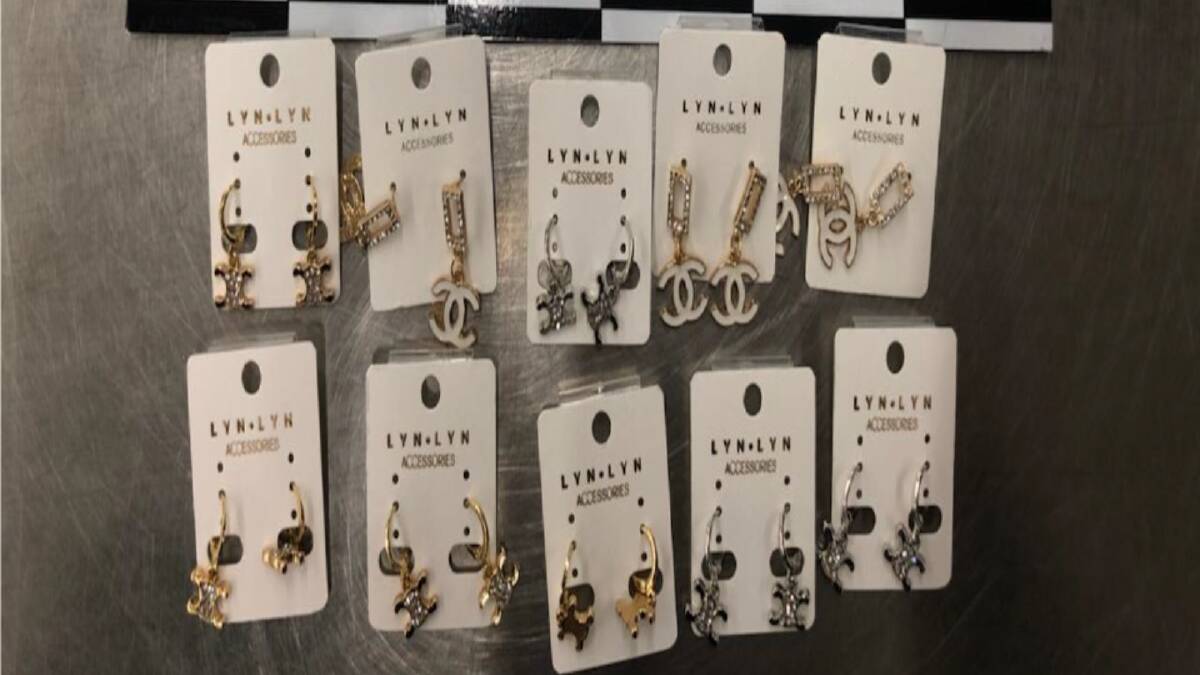 Alleged counterfeit jewellery seized with hundreds of stuffed toys. Picture via ABF