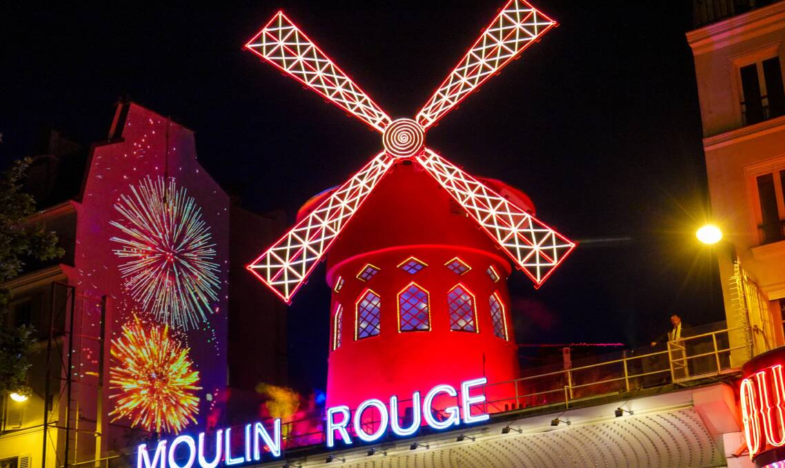 Iconic cabaret venue the Moulin Rouge on Paris' Boulevard de Clichy. Picture Dmitry Orlov/Sipa USA