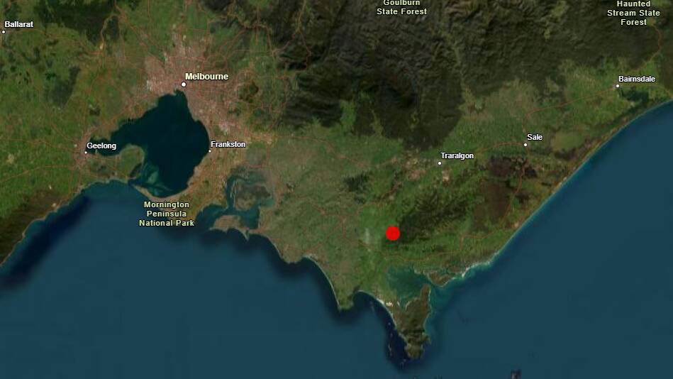 Magnitude 3.3 earthquake recorded in LaTrobe Valley on February 6. Picture Geoscience Australia