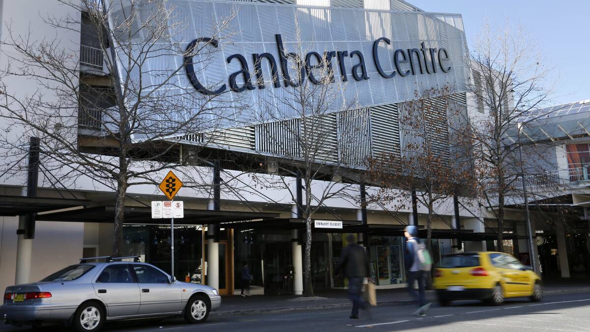 A Canberra Centre security guard was allegedly threatened with a 40cm long Bowie knife by a Goulburn teenager. Picture by Jeffrey Chan 