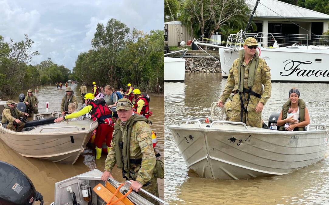 The Australian Defence Force members have been supporting emergency services carrying out rescues in Far North Queensland. Pictures via X/AlboMP