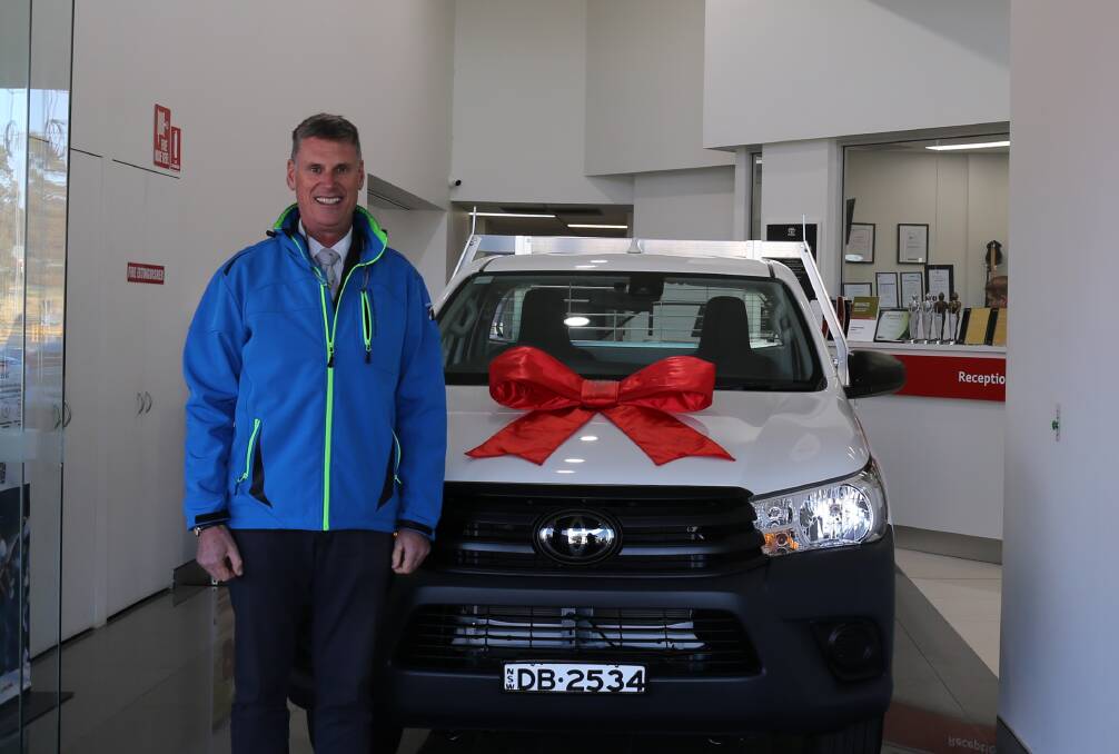 David Bourke shows off his brand new Toyota WorkMate. Image by Jacqui Lyons.