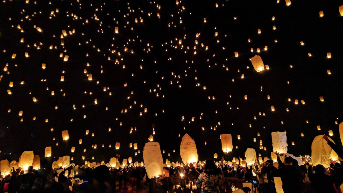 Lanterns to raise money and awareness for lung cancer are set to light up the night sky this month. Image by Pexels.