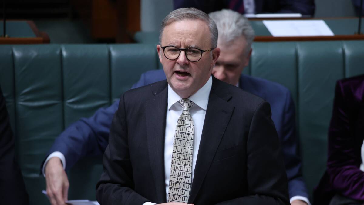 Prime Minister Anthony Albanese called for love, not rage, in the final question time before the referendum. Picture by Gary Ramage