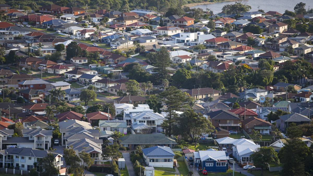 Picture of houses in Wollongong, NSW in 2020. Picture Anna Warr 