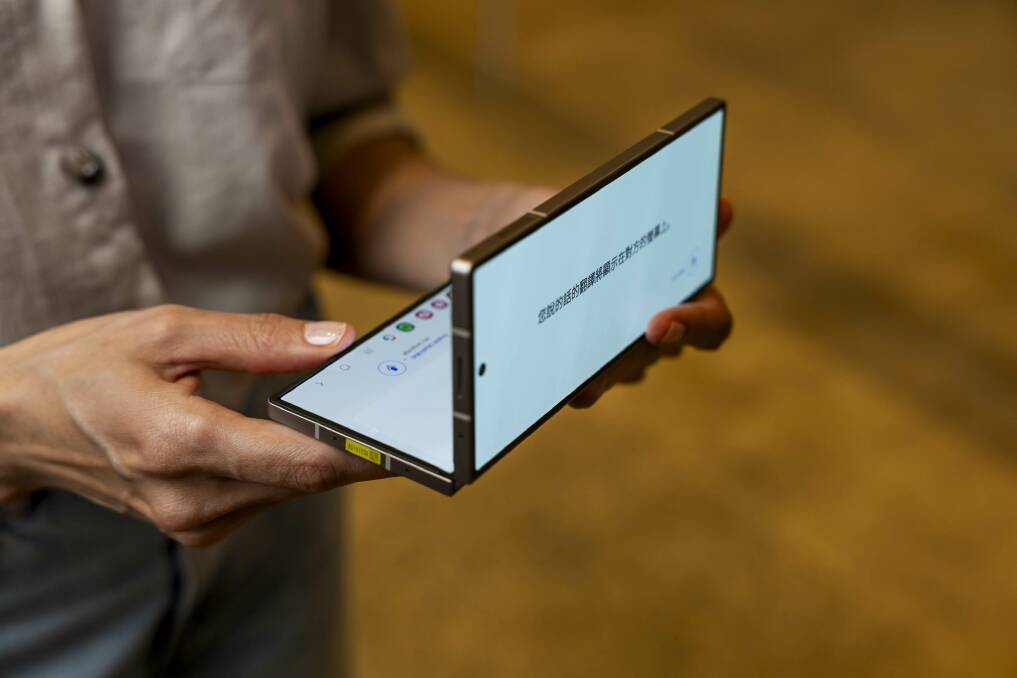 Translate languages with the Galaxy Z Fold6. Photo supplied by Samsung. 