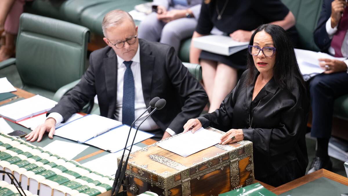 Prime Minister Anthony Albanese and Indigenous Australians Minister Linda Burney during question time in February. Picture by Sitthixay Ditthavong