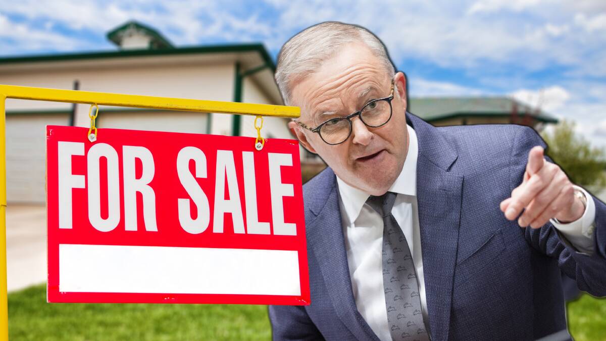 You can't blame Anthony Albanese for the housing crisis, but there's no way you'd hire him to sell your home. Pictures Shutterstock, ACM