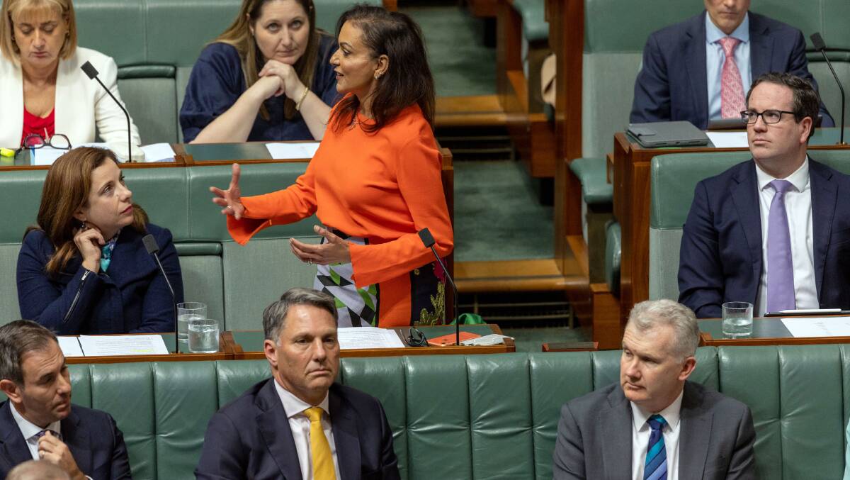 Anne Aly talks during Question Time in the House of Representatives last month. Picture by Gary Ramage