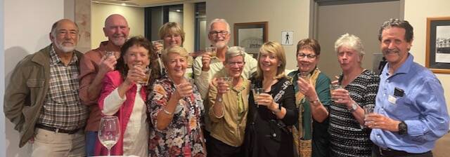 Reunion attendants toasted the old College days. Picture supplied.