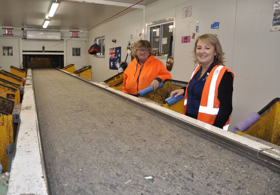 Endeavour Industries site manager, Annette Dunn, and general manager, Sonya White, inside the new enclosed picking line. Picture by Louise Thrower.