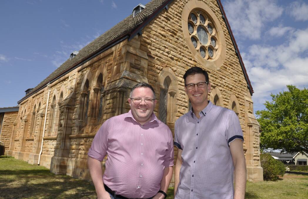 Goulburn Presbyterian Church pastor, Mike Adams, and rector of Saint Nicholas Anglican Church, North Goulburn will jointly host a community forum on the Voice referendum on October 7. Picture by Louise Thrower.