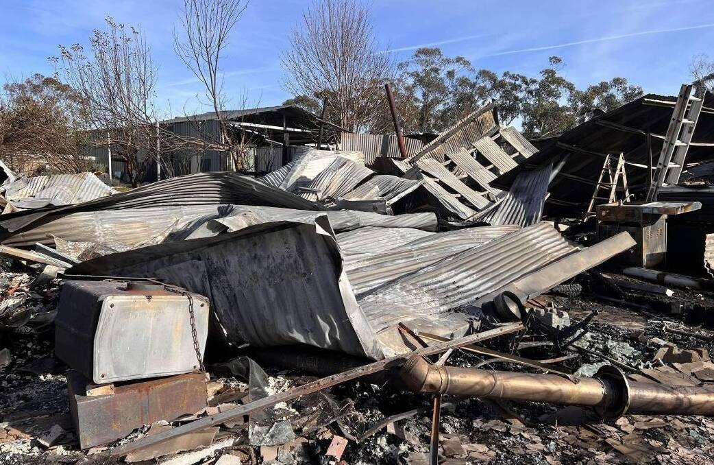 A young couple lost their house and two sheds in a fire on Silverstream Road, near Tarago, in early July. Fundraisers are underway to help the family. Picture supplied.