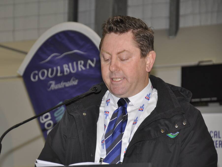 Goulburn Mulwaree Council planning director, Scott Martin, addressed the water management conference. Picture by Louise Thrower.