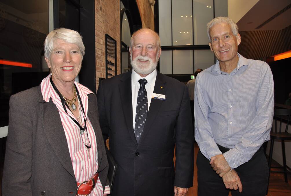 Bungonia woman and The Goulburn Group member, Julia Mckay, Parkes mayor, Ken Keith and Professor Andrew Blakers spoke at the recent renewable energy forum. Picture by Louise Thrower.