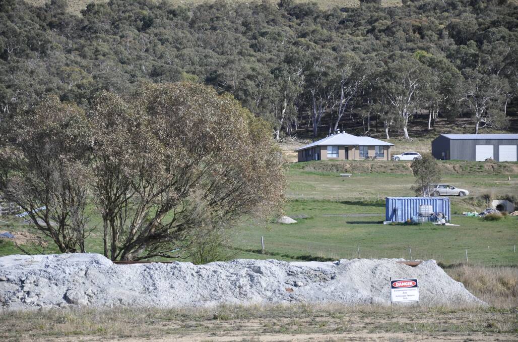 A contaminated lead cell at Tarago sits on land owned by Veolia Environmental Services. Picture by Louise Thrower.
