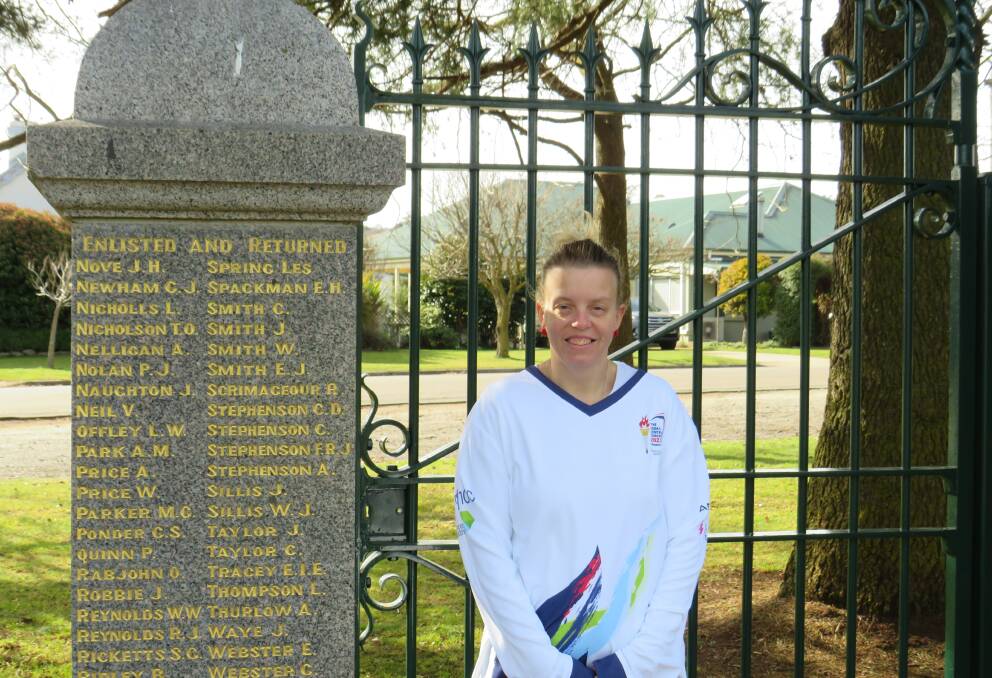 Susie Smith from Crookwell will walk in the Goulburn leg of Legacy's Centenary Torch Relay. Picture by Tristan Kensit.