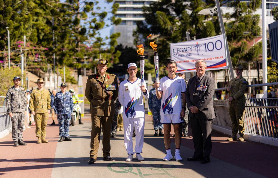 The Legacy Centenary Torch relay arrived in Brisbane in June. It arrives in Goulburn on July 27. Picture supplied.
