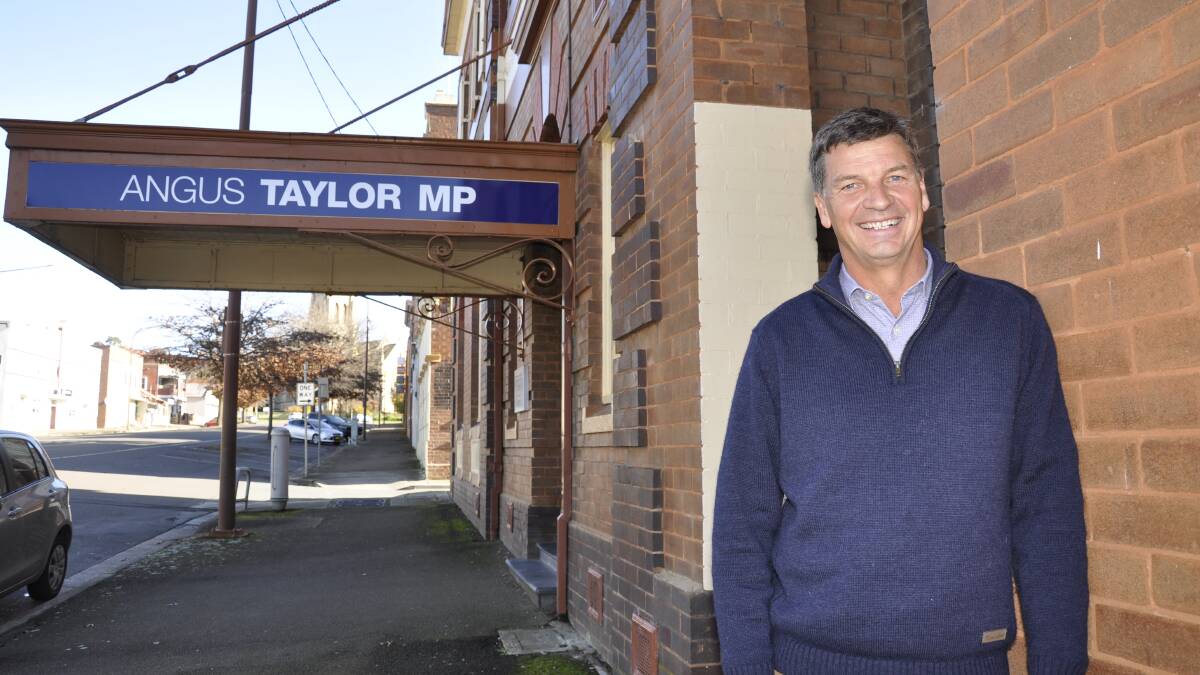 Hume MP Angus Taylor says he's disappointed by a proposed redistribution proposal for the seat under which he will lose Goulburn Mulwaree and Upper Lachlan to other seats. File photo by Louise Thrower.