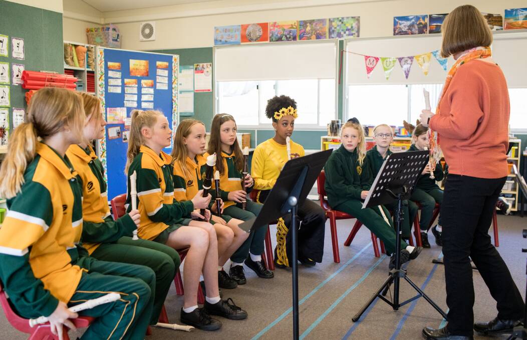 Wollondilly Public School teacher Kath Dunn says music in the classroom every day brings a multitude of benefits. Picture supplied.