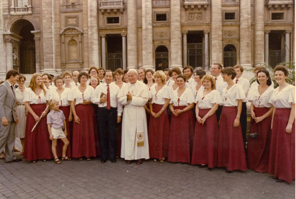 Paul Paviour and the Goulburn Consort of Voices performed at The Vatican for Pope John-Paul in 1982. Picture supplied.