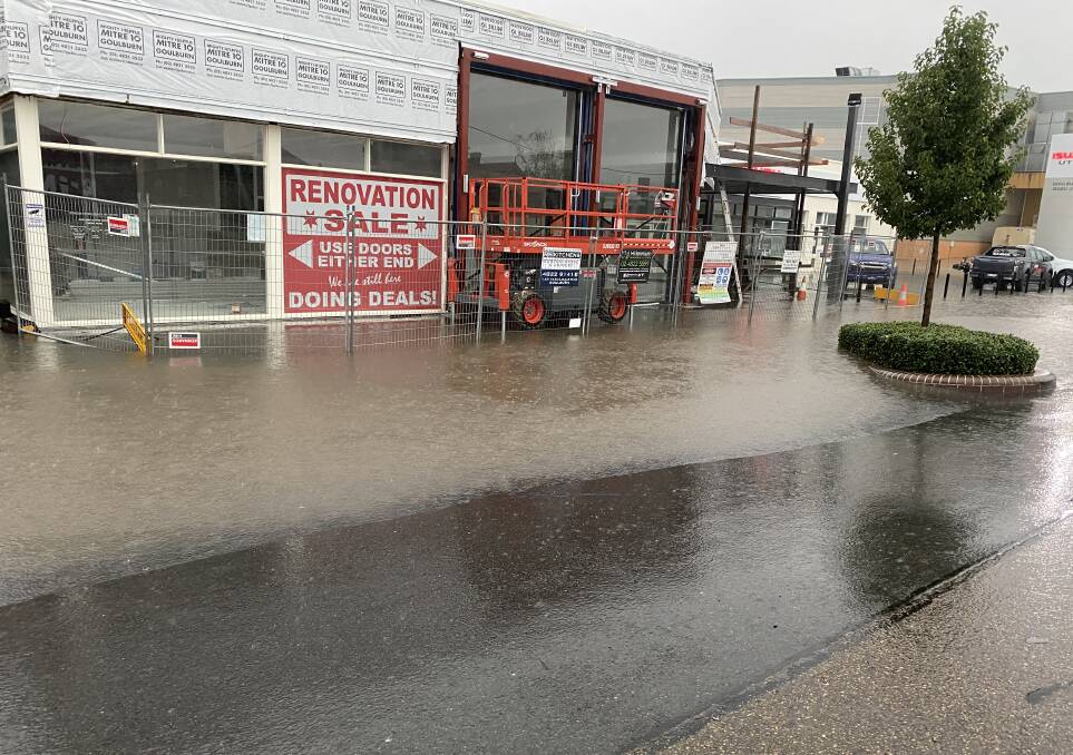 The Mazda premises in Bradley Street has flooded five times in the past year due to 'inadequate' drainage in the area. Picture supplied.