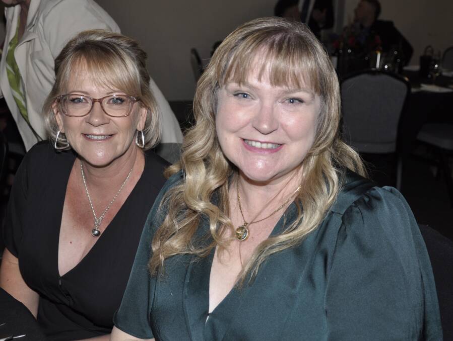Amanda Connor and Clare Divall had a lovely evening. The pair also accepted the community contribution award on behalf of Robert Rampton and Steve Jones for The Abbey motel development in Verner Street. Picture by Louise Thrower.